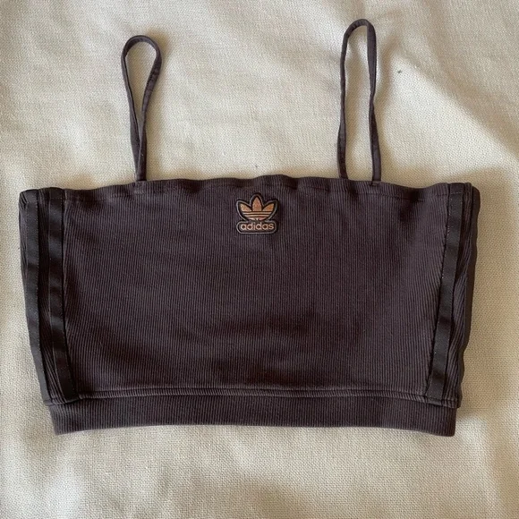 *Sold Adidas Chocolate Crop Top Size Medium - Picture 2 of 5